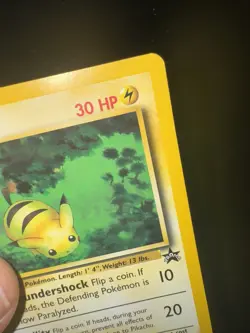 Pokemon Pikachu Bumblebee 2000 WOTC #27 Black Star Promo LP Card (Small Crease) - Image 3