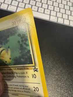 Pokemon Pikachu Bumblebee 2000 WOTC #27 Black Star Promo LP Card (Small Crease) - Image 4