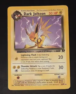 Pokemon TCG Card Dark Jolteon 38/82 Team Rocket Non-Holo Unlimited - Image 1