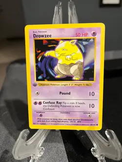 Drowzee 1st Edition Shadowless 49/102 Pokemon Card Near Mint 1999 WOTC - Image 1