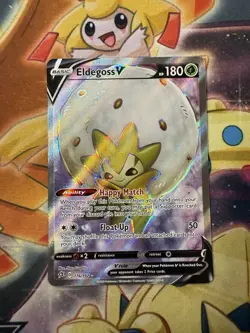 ULTRA RARE HOLO Eldegoss V 176/192 NM - FULL ART Rebel Clash Pokemon Card - Image 1