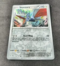 Pokemon Surging Sparks Skarmory Reverse Holo Common Card 124/191 NM - Image 1