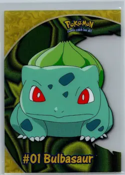 1999 Topps TV Animation Series 1 Clear Card #PC2 BULBASAUR - Image 1