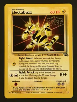 Pokemon TCG Electabuzz #2 Black Star Promo Card the First Movie Edition NM - Image 1