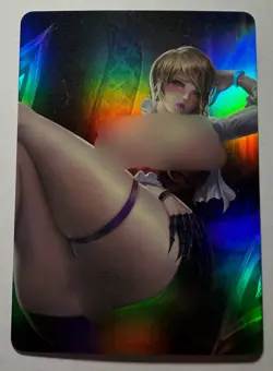 SEXY HEROINE WAIFU Evelynn LEAGUE OF LEGENDS ACG PREMIUM HOLOFOIL CARD NM - Image 1