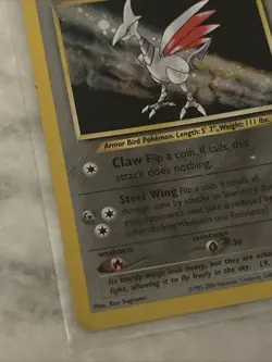 Skarmory Neo Genesis Unlimited Holo Foil 13/111 Pokemon Card Vintage WOTC LP/MP - Image 3