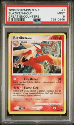 PSA 9 Blaziken Holo 1/106 Great Encounters Pokemon Card - Image 1