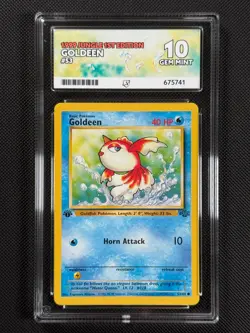 Pokemon Cards Goldeen 53/64 1st Edition ACE 10 Jungle WOTC GEM MINT - Image 1