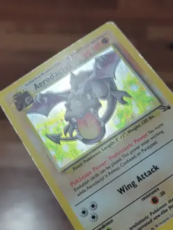 Pokemon Card Fossil Aerodactyl 1/62 Rare PL* Holofoil 1999 WOTC - Image 2