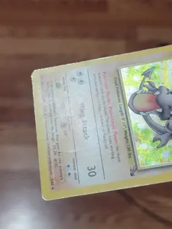 Pokemon Card Fossil Aerodactyl 1/62 Rare PL* Holofoil 1999 WOTC - Image 3