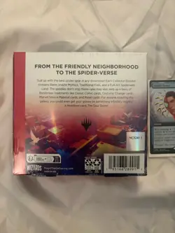 Magic The Gathering Marvel’s Spider-Man Collector Booster Box 12 Packs in hand - Image 3