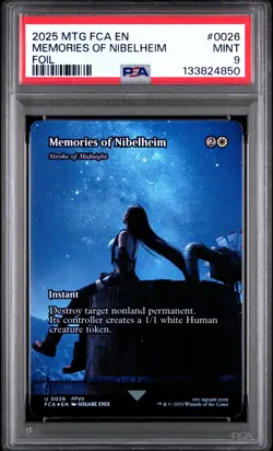 2025 MTG FINAL FANTASY THROUGH THE AGES FOIL #0026 MEMORIES OF NIBELHEIM PSA 9 - Image 1