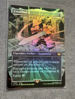 MTG - Excalibur II - FOIL Borderless - Final Fantasy - FIN 352 - NM - Image 1