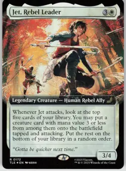 MTG Jet, Rebel Leader (Extended Art) Foil NM Avatar: The Last Airbender: Eternal - Image 1