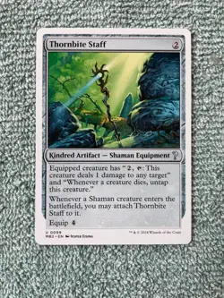 MTG Thornbite Staff NM White Border Mystery Booster 2 U 0099 MB2 EDH Magic - Image 1