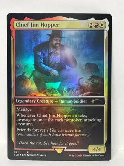 MTG Secret Lair Stranger Things Chief Jim Hopper Foil #341 - LP - Image 1
