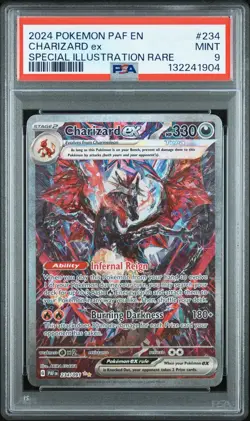 2024 POKEMON PAF EN-PALDEAN FATES SPECIAL ILLUSTRATION RARE CHARIZARD EX PSA 9 - Image 1