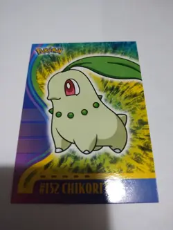Nm Chikorita #152 Pokemon Topps Johto Series 1 Card 2001 Rare Cute Starter - Image 1