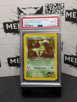 2000 Pokemon Gym Heroes Rocket’s Scyther #13 English Holo 13/132 - PSA 8 NM-MT - Image 2