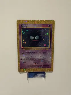 Gastly 50/102 Base Set Vending Sticker Holo Prism Pokemon Card - Image 1
