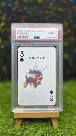 Venonat PSA 10 Pokemon 3 of Clubs Silver Poker Set #48 GEM MINT - Image 1