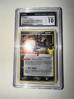 CGC 10 Greninja Gold Star #SWSH144 Celebrations ETB Promo 2021 Pokemon GEM MINt - Image 1