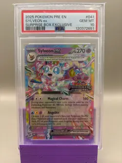 PSA 10 GEM Mint - Sylveon Ex #041 Pokemon Prismatic Evolution Surprise Box Exclu - Image 1