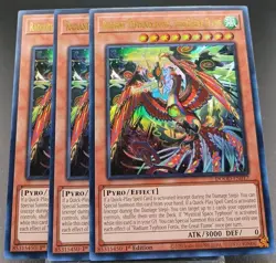 3x Yugioh! Radiant Typhoon Fonix, the Great Flame 1st Ultra Rare DOOD-EN017 NM - Image 1