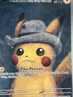 Pikachu With Grey Felt Hat Pokemon TCG Promo Card 🔥 Sealed 226 Van Gogh - Image 1