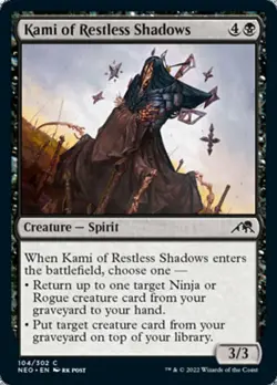KAMI OF RESTLESS SHADOWS x4 mtg NM-M Kamigawa Neon Dynasty 4 Common - Image 1