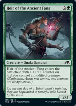 HEIR OF THE ANCIENT FANG x4 mtg NM-M Kamigawa Neon Dynasty 4 Common - Image 1