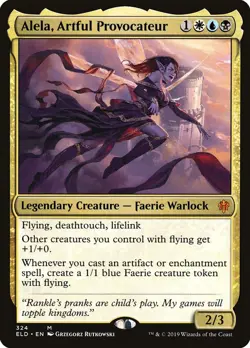 Alela, Artful Provocateur [Throne of Eldraine] Moderately Played Foil - Image 1