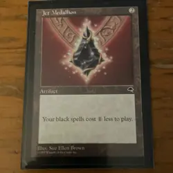 Wizards of the Coast Jet Medallion Tempest 1997 Artifact Rare Black Regular - Image 1