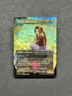 Aerith Last Ancient Borderless Chocobo Track Foil - MTG Final Fantasy - 0471 - Image 2