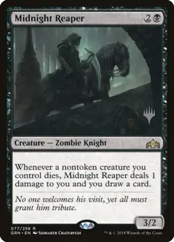 Midnight Reaper (Promo Pack) [Guilds of Ravnica Promos] Foil Near Mint - Image 1