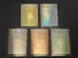 Magic the Gathering Secret Lair Full-Text Lands Foil Set (5) LP - Image 1