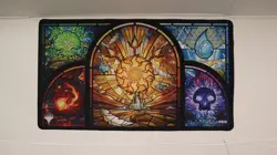Magali Villeneuve DMU Stained Glass Playmat w/ COA MTG Kickstarter #1940 - Image 1