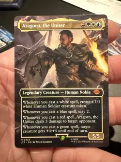 Aragorn, the Uniter (Borderless) Lord of the Rings Regular 434 NM - Image 1