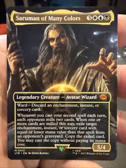 Saruman of Many Colors (Borderless) Lord of the Rings Non-Foil 412 NM - Image 1