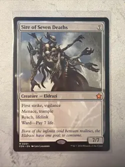 Magic: The Gathering Sire of Seven Deaths Foundations Mythic nonHolo FDN 0001 NM - Image 1