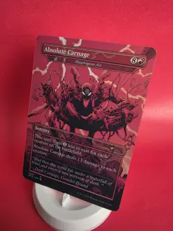Mtg Magic Blasphemous Act Carnage Marvel Borderless Playtest Card NM Matte - Image 1