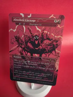 Mtg Magic Blasphemous Act Carnage Marvel Borderless Playtest Card NM Matte - Image 2