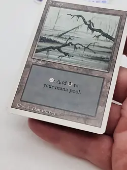 MTG Misprint Swamp (C) Crimped Packing Error Revised Magic *CCGHouse* - Image 5