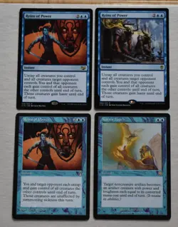 MTG 4x Rare Blue Instant Reigns of Power & Karn's Touch - Image 1