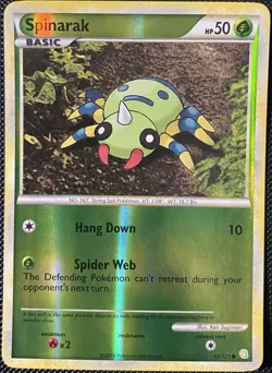 Spinarak 83/123 Heartgold & Soulsilver Reverse Holo - Pokemon Card - Image 1