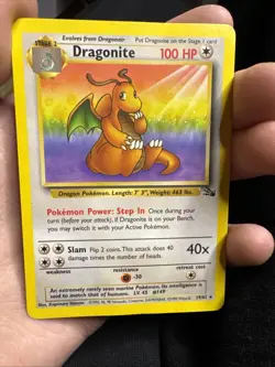 Pokemon TCG Dragonite Fossil 19/62 Non-Holo Rare 1st Edition MP - TCCCX - Image 1