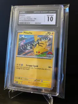 Pikachu 2024 World Championships #190 - Black Star Promo - Pokemon TCG - CGC 10 - Image 1