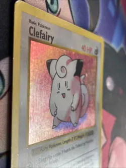 Pokemon Clefairy Foil 5/102 Rare Holo Shadowless 1999 MP - Image 5
