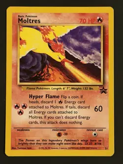 Pokemon Cards: WOTC Black Star Promo: Moltres 21 MP - Image 1