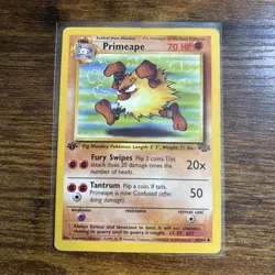 Pokemon TCG Primeape Jungle 43/64 Regular 1st Edition Uncommon LP - Image 1